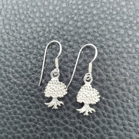 Arete Colgante 02.397.0009 Plata Rodinada, Diseño de Ãrbol, Pulido, Tono Plateado