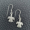 Arete Colgante 02.397.0011 Plata Rodinada, Diseño de Tortuga, Pulido, Tono Plateado