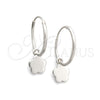 Argolla Pequeña 02.397.0017.15 Plata Rodinada, Diseño de Flor, Pulido, Tono Plateado