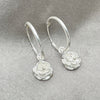 Argolla Pequeña 02.397.0018.15 Plata Rodinada, Diseño de Flor, Pulido, Tono Plateado