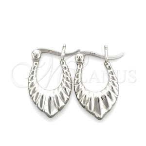 Argolla Pequeña 02.393.0020.10 Plata Rodinada, Diseño de Gota, Pulido, Tono Plateado