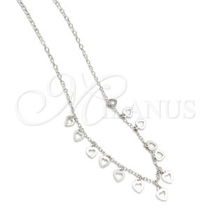 Gargantilla Elegante 04.395.0002.18 Plata Rodinada, Pulido, Tono Plateado (Grosor 03 MM, 18 Pulgadas de Largo)