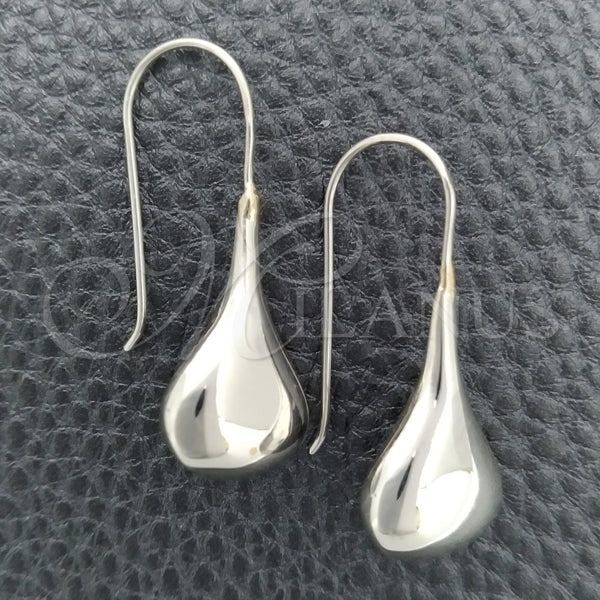 Arete Colgante 02.395.0019 Plata Rodinada, Diseño de Gota, Pulido, Tono Plateado