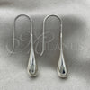 Arete Colgante 02.395.0021 Plata Rodinada, Diseño de Gota, Pulido, Tono Plateado