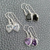 Arete Colgante 02.396.0003 Plata Rodinada, Diseño de Corazón, con Zirconia Cubica Blanca, Pulido, Tono Plateado