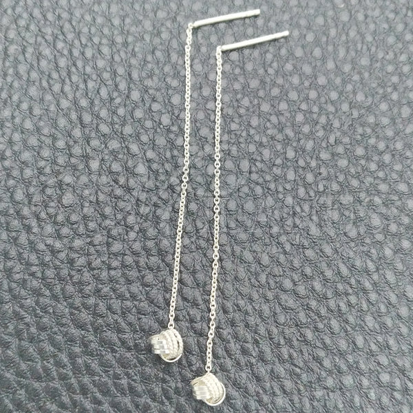Arete Violador 02.397.0025 Plata Rodinada, Diseño de Nudo, Pulido, Tono Plateado