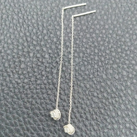 Arete Violador 02.397.0025 Plata Rodinada, Diseño de Nudo, Pulido, Tono Plateado