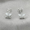 Arete Dormilona 02.397.0031 Plata Rodinada, Diseño de Estrella, Pulido, Tono Plateado