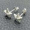Arete Dormilona 02.397.0031 Plata Rodinada, Diseño de Estrella, Pulido, Tono Plateado