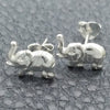 Arete Dormilona 02.397.0034 Plata Rodinada, Diseño de Elefante, Pulido, Tono Plateado