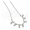 Gargantilla Elegante 04.395.0005.18 Plata Rodinada, Diseño de Delfín y Bola, Pulido, Tono Plateado (Grosor 05 MM, 18 Pulgadas de Largo)
