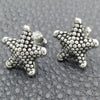 Arete Dormilona 02.395.0032 Plata Rodinada, Diseño de Estrella, Pulido, Tono Plateado