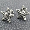 Arete Dormilona 02.395.0032 Plata Rodinada, Diseño de Estrella, Pulido, Tono Plateado