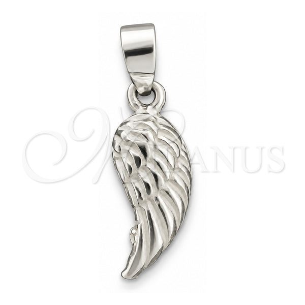 Dije Elegante 05.397.0002 Plata Rodinada, Diseño de Angel, Pulido, Tono Plateado