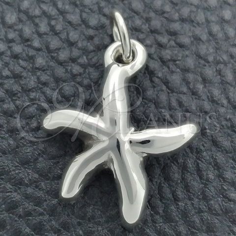 Dije Elegante 05.395.0002 Plata Rodinada, Diseño de Estrella, Pulido, Tono Plateado