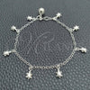 Pulsera de Dije 03.397.0001.07 Plata Rodinada, Diseño de Rolo y Tortuga, Pulido, Tono Plateado (Grosor 02 MM, 7 Pulgadas de Largo)