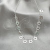 Gargantilla Elegante 04.397.0001.18 Plata Rodinada, Diseño de Rolo y Corazón, Pulido, Tono Plateado (Grosor 02 MM, 18 Pulgadas de Largo)