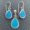 Juego de Arete y Dije de Adulto 10.391.0025 Plata Rodinada, Diseño de Gota, Pulido, Tono Plateado