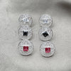 Arete Dormilona 02.398.0006 Plata Rodinada, Diseño de Flor, con Zirconia Cubica Blanca, Pulido, Tono Plateado