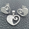 Juego de Arete y Dije de Adulto 10.398.0001 Plata Rodinada, Pulido, Tono Plateado