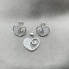 Juego de Arete y Dije de Adulto 10.398.0001 Plata Rodinada, Pulido, Tono Plateado