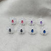 Arete Dormilona 02.398.0011 Plata Rodinada, Diseño de Flor, con Zirconia Cubica Blanca, Pulido, Tono Plateado