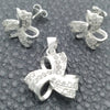 Juego de Arete y Dije de Adulto 10.398.0009 Plata Rodinada, Pulido, Tono Plateado