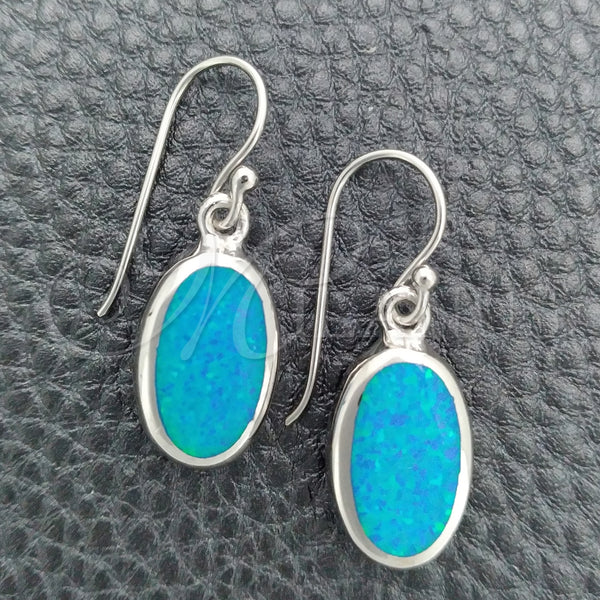 Arete Colgante 02.391.0001 Plata Rodinada, con Opal Bermuda Blue, Pulido, Tono Plateado