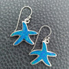 Arete Colgante 02.391.0005 Plata Rodinada, Diseño de Estrella, con Opal Bermuda Blue, Pulido, Tono Plateado