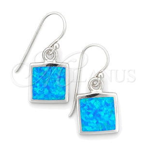 Arete Colgante 02.391.0008 Plata Rodinada, con Opal Bermuda Blue, Pulido, Tono Plateado