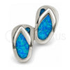 Dije Elegante 05.391.0002 Plata Rodinada, Diseño de Zapato, con Opal Bermuda Blue, Pulido, Tono Plateado
