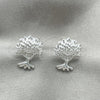 Arete Dormilona 02.399.0009 Plata Rodinada, Diseño de Ãrbol, Pulido, Tono Plateado