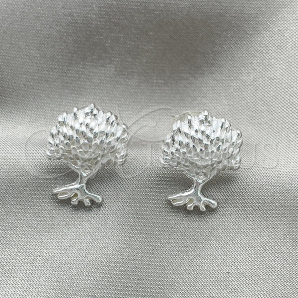 Arete Dormilona 02.399.0012 Plata Rodinada, Diseño de Elefante, Pulido, Tono Plateado