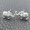 Arete Dormilona 02.399.0012 Plata Rodinada, Diseño de Elefante, Pulido, Tono Plateado