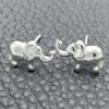 Arete Dormilona 02.399.0012 Plata Rodinada, Diseño de Elefante, Pulido, Tono Plateado