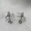 Arete Dormilona 02.399.0013 Plata Rodinada, Diseño de Avión, Pulido, Tono Plateado