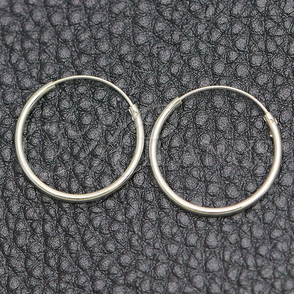 Argolla Pequeña 02.399.0010.18 Plata Rodinada, Pulido, Tono Plateado