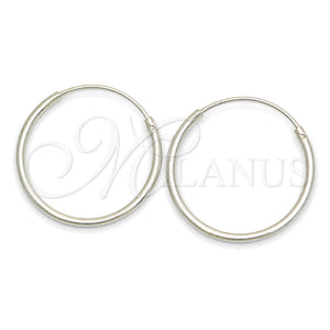 Argolla Pequeña 02.399.0010.18 Plata Rodinada, Pulido, Tono Plateado