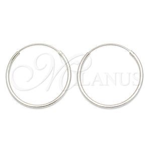 Argolla Pequeña 02.399.0010.20 Plata Rodinada, Pulido, Tono Plateado