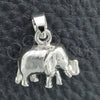 Dije Elegante 05.399.0004 Plata Rodinada, Diseño de Elefante, Pulido, Tono Plateado