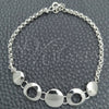 Pulsera Elegante 03.399.0001.07 Plata Rodinada, Diseño de Bola, Pulido, Tono Plateado (Grosor 02 MM, 7 Pulgadas de Largo)