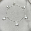 Pulsera Elegante 03.399.0002.07 Plata Rodinada, Diseño de Cascavel y Elefante, Pulido, Tono Plateado (Grosor 02 MM, 7 Pulgadas de Largo)