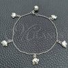 Pulsera Elegante 03.399.0002.07 Plata Rodinada, Diseño de Cascavel y Elefante, Pulido, Tono Plateado (Grosor 02 MM, 7 Pulgadas de Largo)