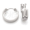 Argolla Pequeña 02.399.0020.16 Plata Rodinada, Pulido, Tono Plateado