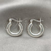 Argolla Pequeña 02.399.0023.10 Plata Rodinada, Pulido, Tono Plateado