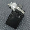 Anillo de Boda 01.398.0008.06 Plata Rodinada, con Zirconia Cubica Blanca, Pulido, Tono Plateado (Tamaño 6)