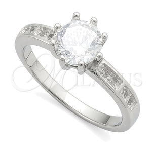 Anillo de Boda 01.398.0014.06 Plata Rodinada, con Zirconia Cubica Blanca, Pulido, Tono Plateado (Tamaño 6)