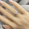Anillo de Boda 01.398.0014.07 Plata Rodinada, con Zirconia Cubica Blanca, Pulido, Tono Plateado (Tamaño 7)