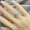 Anillo de Boda 01.398.0015.06 Plata Rodinada, con Zirconia Cubica Blanca, Pulido, Tono Plateado (Tamaño 6)
