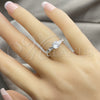 Anillo de Boda 01.398.0021.06 Plata Rodinada, con Zirconia Cubica Blanca, Pulido, Tono Plateado (Tamaño 6)
